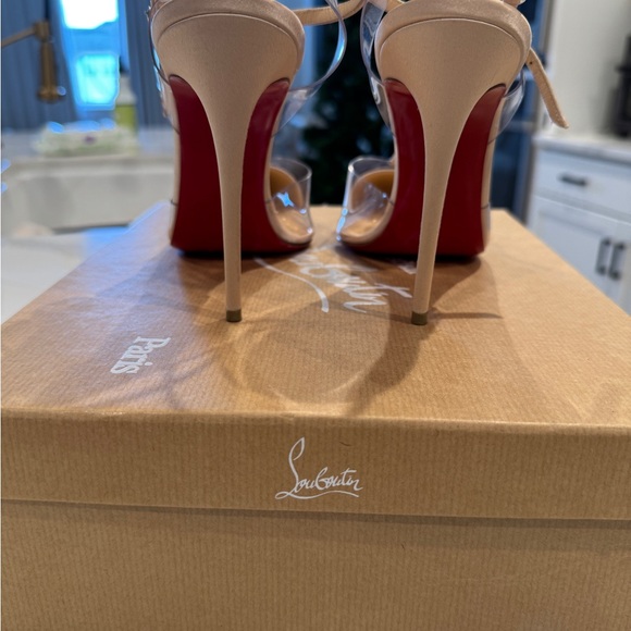 Christian Louboutin Nosy strass nude satin 39.5 - Picture 5 of 11